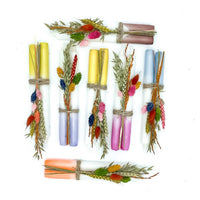 bougie fleur séchée