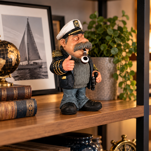Figurine Capitaine Humoristique en Résine – Déco Marine 23 cm