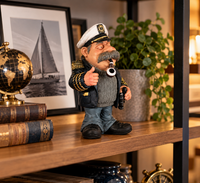 Figurine Capitaine Humoristique en Résine – Déco Marine 23 cm
