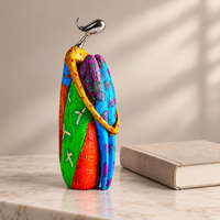 Statue Femme Art Abstrait Multicolore – Déco 24 cm