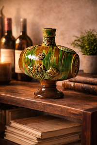 Fût Décoratif en Céramique – Baril Vintage Artisanale & Objet Déco Original