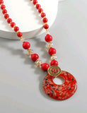 collier femme rouge