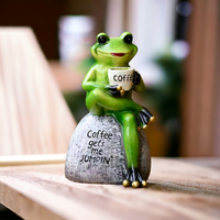 sculpture grenouille verte