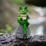 statue grenouille verte deco