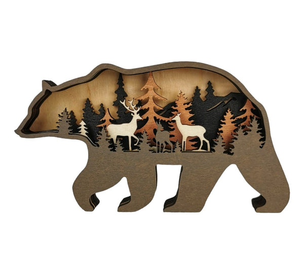 déco en bois ours