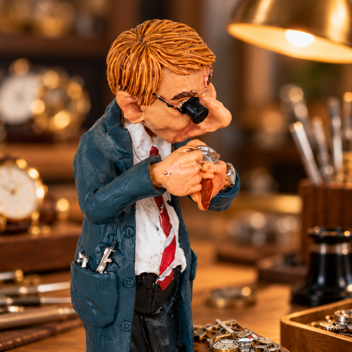 Statue Horloger Humoristique – 15 cm