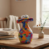 Statue Grenouille Design Colorée