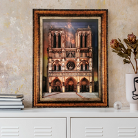 Tableau Artisanal Notre-Dame de Paris en Relief Papier 3D - KDEZO