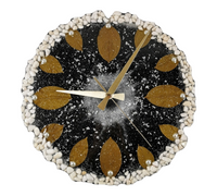 horloge murale epoxy feuilles