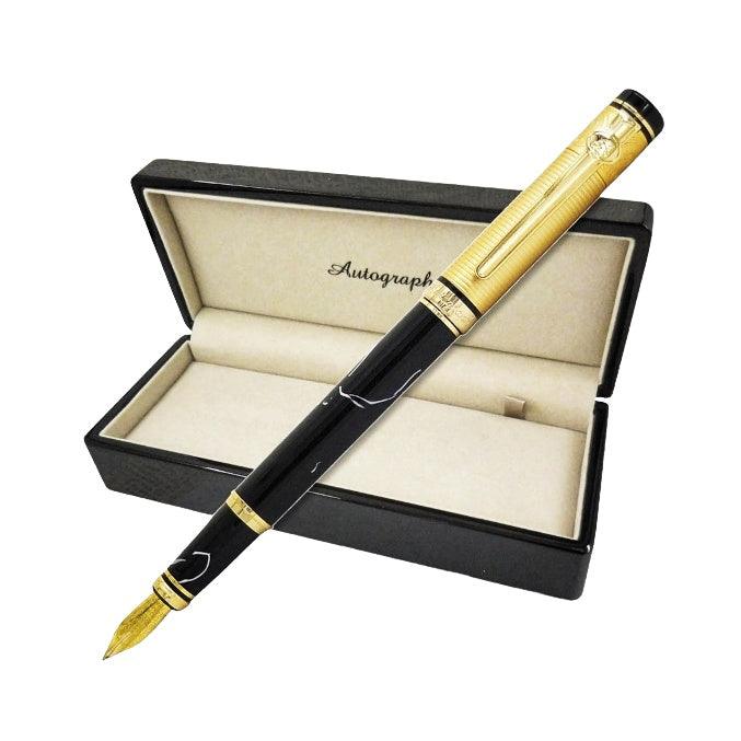 Stylo à plume avec garniture or - Élégance et raffinement | KDEZO